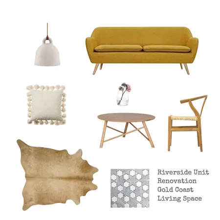 Riverside Unit Reno - Living Space Interior Design Mood Board by bechnotechno on Style Sourcebook