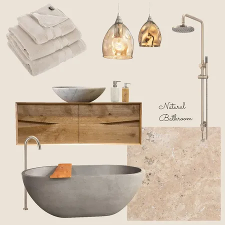 natural bathroom Interior Design Mood Board by jamiemitrovic on Style Sourcebook