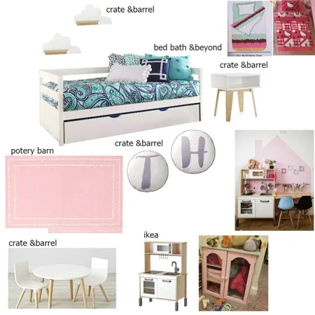 girls room Interior Design Mood Board by designbysa on Style Sourcebook