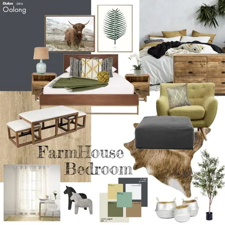 FarmerHouse Bedroom Interior Design Mood Board by 3D Home Impressions on Style Sourcebook