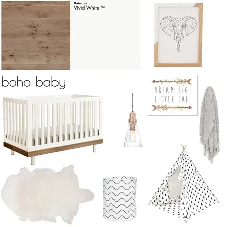 Boho Baby Interior Design Mood Board by kimberleywatson on Style Sourcebook