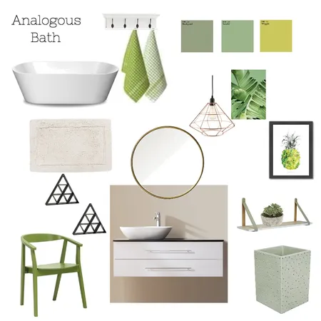 Analagous Bath Interior Design Mood Board by Chrissysd on Style Sourcebook