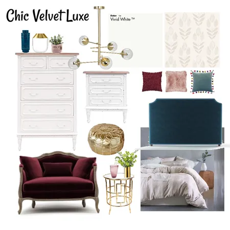 Chic Velvet Luxe Interior Design Mood Board by rwoodbridge on Style Sourcebook