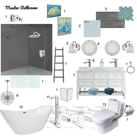 Master Bathroom Interior Design Mood Board by kgamble on Style Sourcebook
