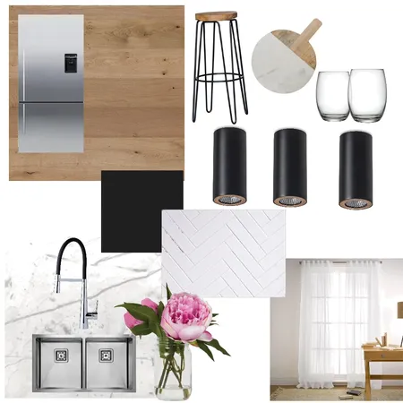 Black and white kitchen Interior Design Mood Board by Tamara on Style Sourcebook