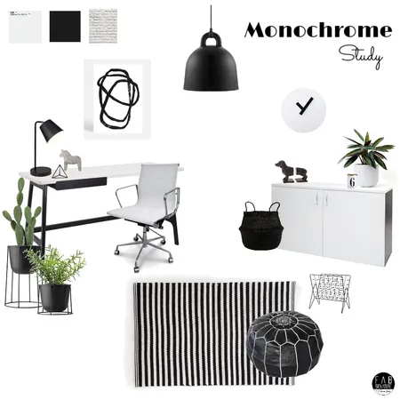 Monochrome Study Interior Design Mood Board by FabSignature on Style Sourcebook