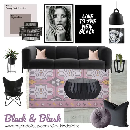 The Black Edit Interior Design Mood Board by My Kind Of Bliss on Style Sourcebook