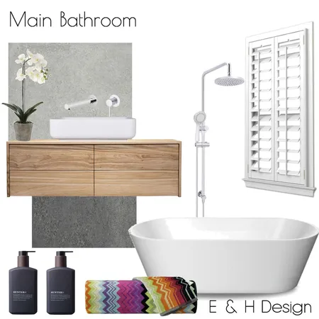 Main Bathroom_N Interior Design Mood Board by E & H Design on Style Sourcebook