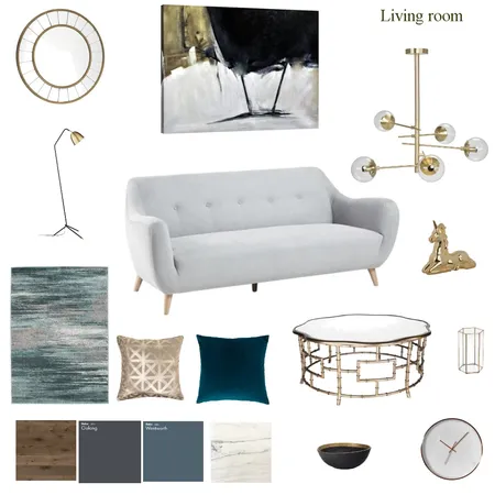 gold living room Interior Design Mood Board by daredesign on Style Sourcebook