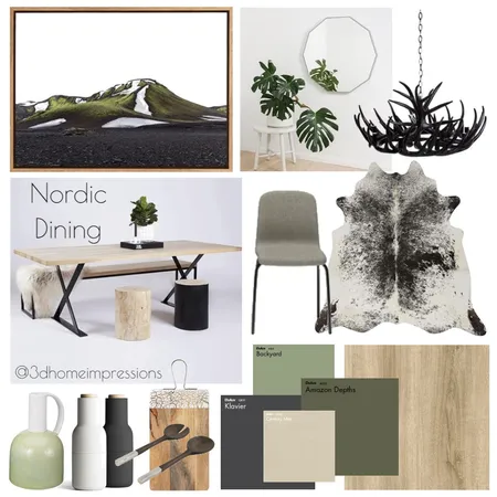 Nordic Dining Interior Design Mood Board by 3D Home Impressions on Style Sourcebook