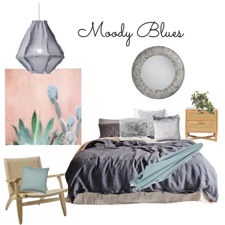 Moody Blues Interior Design Mood Board by SassieB on Style Sourcebook