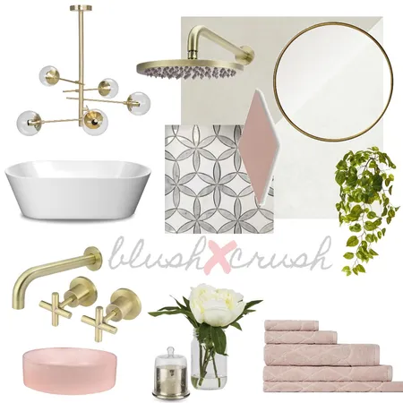 Blush Crush Interior Design Mood Board by thebohemianstylist on Style Sourcebook