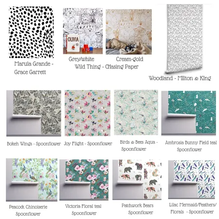 Wallpaper Options - Bedroom 3 Interior Design Mood Board by Habitat_by_Design on Style Sourcebook