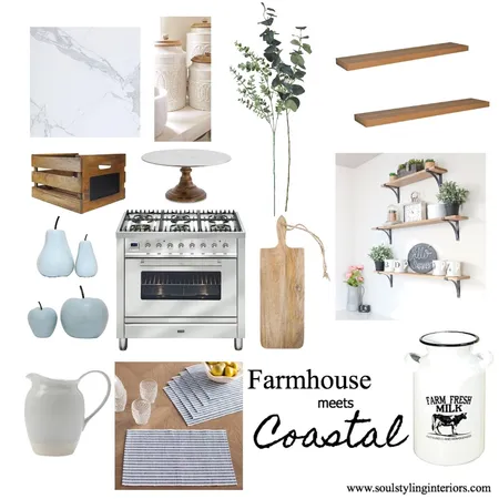 Farmhouse meets Coastal Kitchen Interior Design Mood Board by Krysti-glory90 on Style Sourcebook