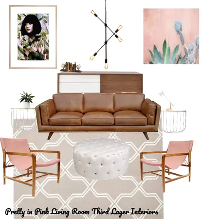 Pretty in Pink Living Room Interior Design Mood Board by Third Layer Interiors  on Style Sourcebook