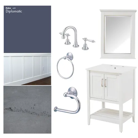 Hampton's Powder Room Interior Design Mood Board by TraceyOates on Style Sourcebook