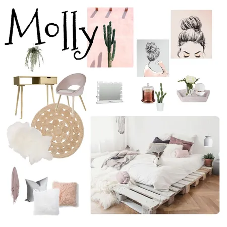Molly's bedroom Interior Design Mood Board by cheryl on Style Sourcebook