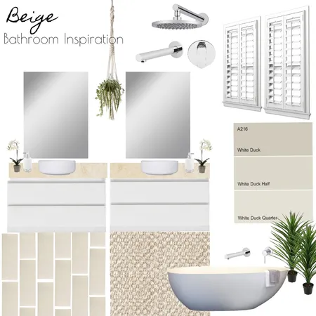 Beige Bathroom Interior Design Mood Board by Jahleh Bennett on Style Sourcebook