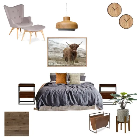 Bedroom Brown Grey Interior Design Mood Board by Matylda on Style Sourcebook