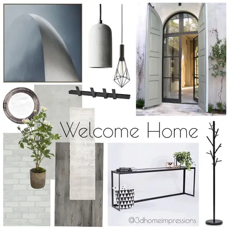 Entry Hallway Interior Design Mood Board by 3D Home Impressions on Style Sourcebook