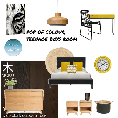 Teenage boys bedroom Interior Design Mood Board by Breezy Interiors on Style Sourcebook