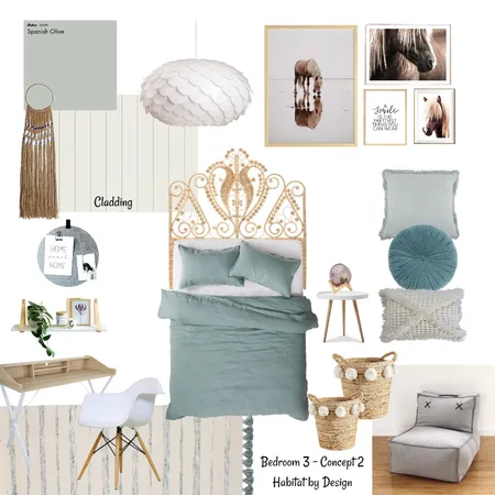 Bedroom 3 Concept 2 Interior Design Mood Board by Habitat_by_Design on Style Sourcebook