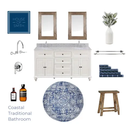 Coastal Traditional Bathroom Interior Design Mood Board by houseofsmith on Style Sourcebook