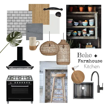 Boho Kitchen Interior Design Mood Board by interiorsbyayla on Style Sourcebook