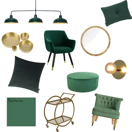 Luxe Gold &amp; Green Interior Design Mood Board by spiceandoak on Style Sourcebook