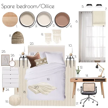 Spare bedroom/Office Interior Design Mood Board by ChampagneAndCoconuts on Style Sourcebook