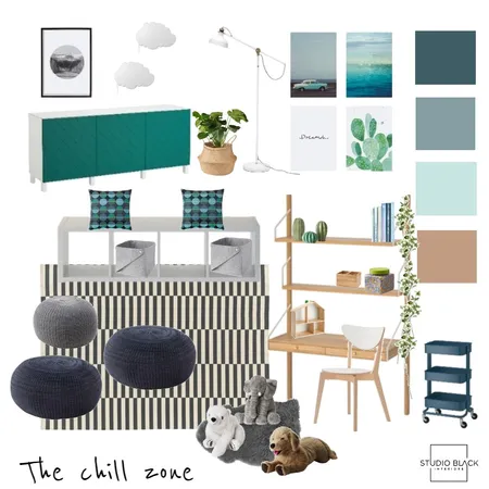 The Chill Zone Interior Design Mood Board by Studio Black Interiors on Style Sourcebook