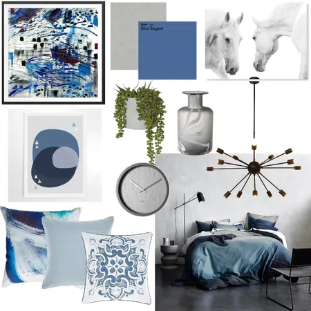 Blue Interior Design Mood Board by Harleen Bhatia on Style Sourcebook