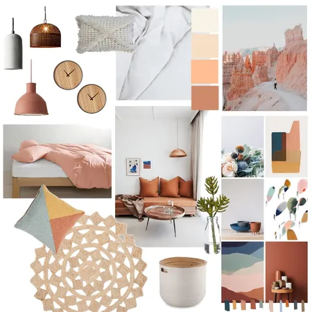 NEW Colour Rust + Apricot (wip) Interior Design Mood Board by thebohemianstylist on Style Sourcebook