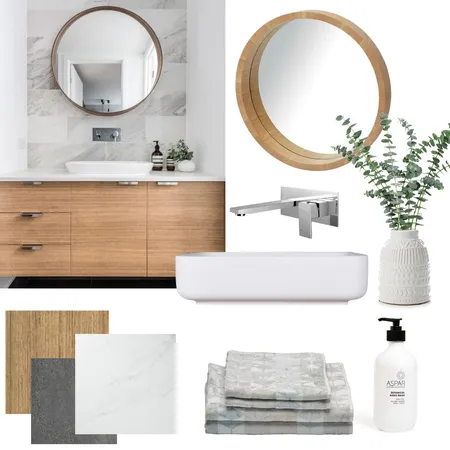 Natural Timber Concrete Bathroom Interior Design Mood Board by Janine on Style Sourcebook