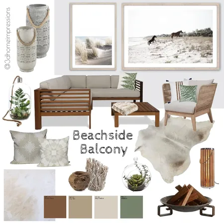 Beachside Balcony Interior Design Mood Board by 3D Home Impressions on Style Sourcebook