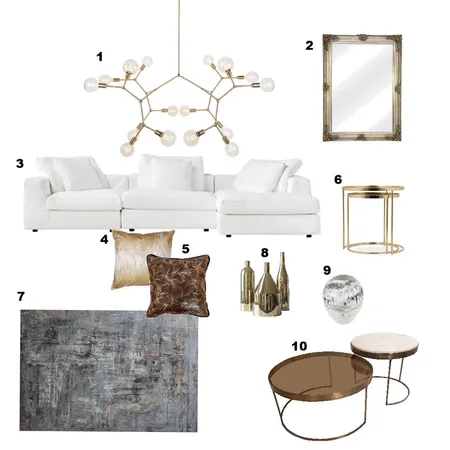 GOLD AND WHITE Interior Design Mood Board by Zamazulu on Style Sourcebook