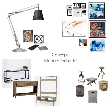 Concept 1: Modern Industrial Interior Design Mood Board by Jess_Sabharwal on Style Sourcebook