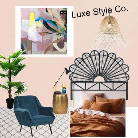 Eclectic Bedroom Interior Design Mood Board by Luxe Style Co. on Style Sourcebook