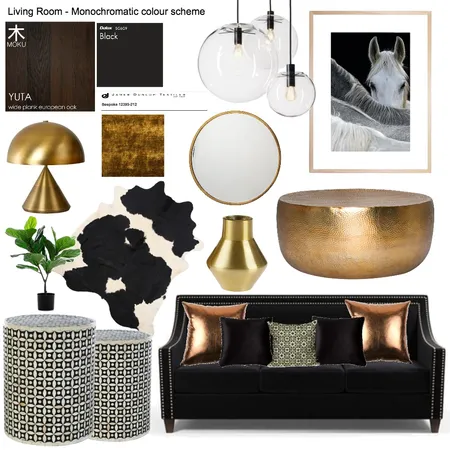 Living Room - Monochromatic Interior Design Mood Board by mianardone on Style Sourcebook