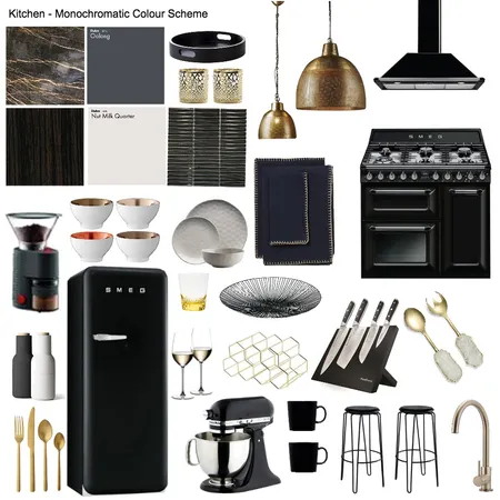 Kitchen - Monochromatic Colour Scheme Interior Design Mood Board by mianardone on Style Sourcebook