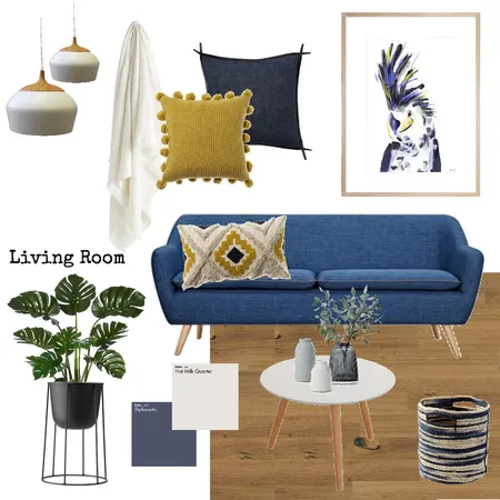 Blue Couch Living Room Interior Design Mood Board by AnnabelFoster on Style Sourcebook