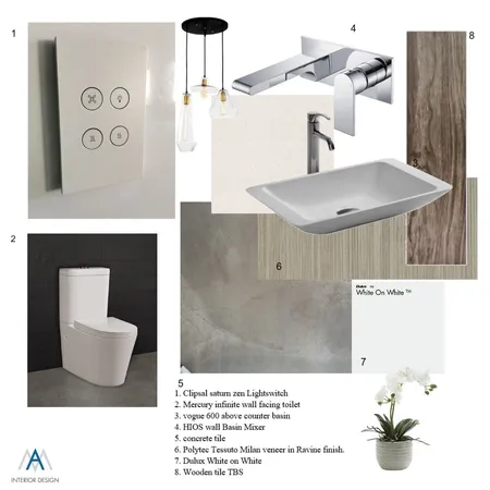 Bathroom Pallet Interior Design Mood Board by AM Interior Design on Style Sourcebook