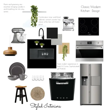 Classic Modern Kitchen Design Interior Design Mood Board by StyledInteriors on Style Sourcebook