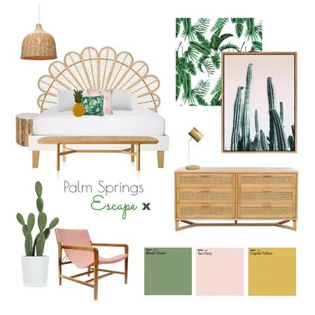 Palm Springs Bedroom Interior Design Mood Board by interiorsbyayla on Style Sourcebook