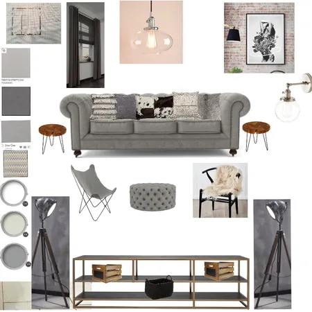 Industrial/eclectic living room Interior Design Mood Board by LMH Interiors on Style Sourcebook