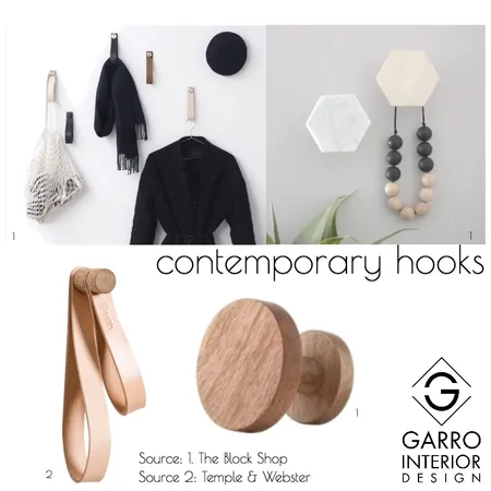 Contemporary Hooks Interior Design Mood Board by Garro Interior Design on Style Sourcebook