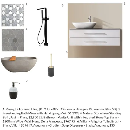 modern bathroom Interior Design Mood Board by nafisehirani on Style Sourcebook