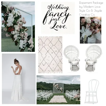 Elopement Package Interior Design Mood Board by modernlovestyleco on Style Sourcebook