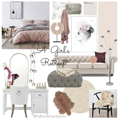 A Girl's Retreat Interior Design Mood Board by 3D Home Impressions on Style Sourcebook