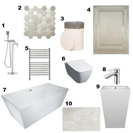 BATHROOM 3 Interior Design Mood Board by Zamazulu on Style Sourcebook